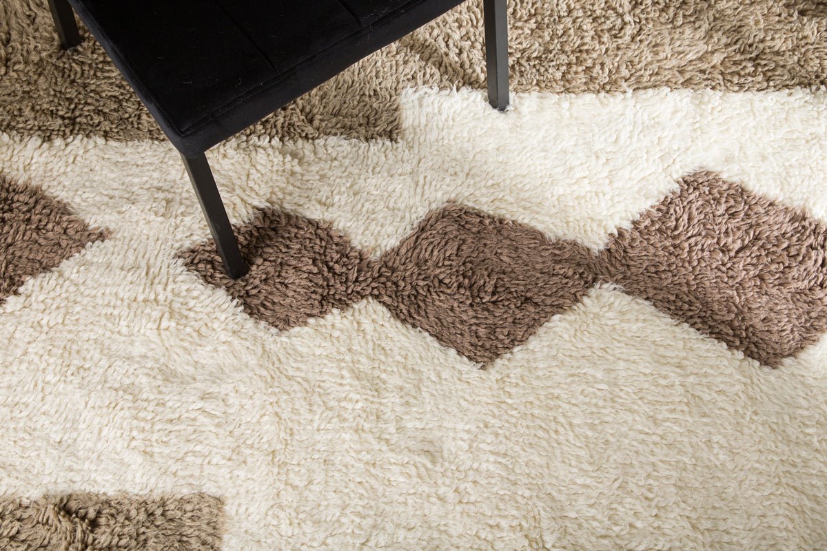 Vloerkleed Naomi – met hoogpolig van wol