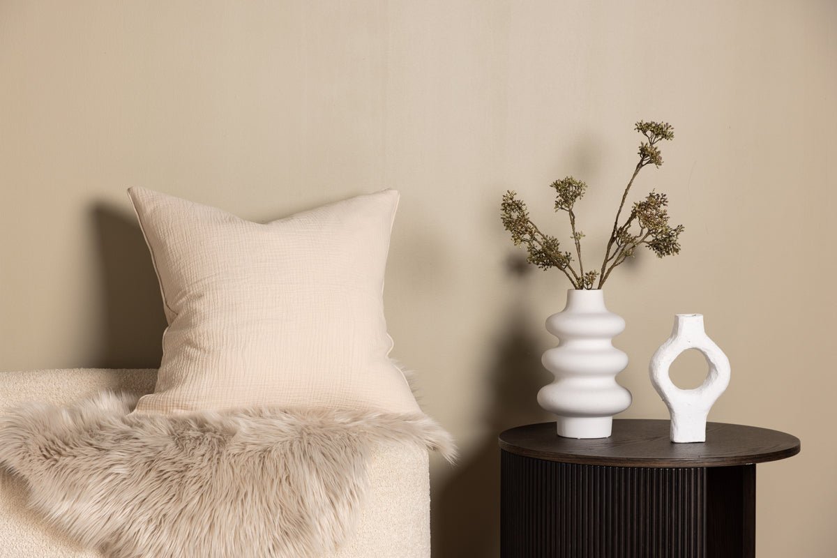 Kussenhoes Moments - 60x60 cm in Beige en Grijs uit 100% katoen