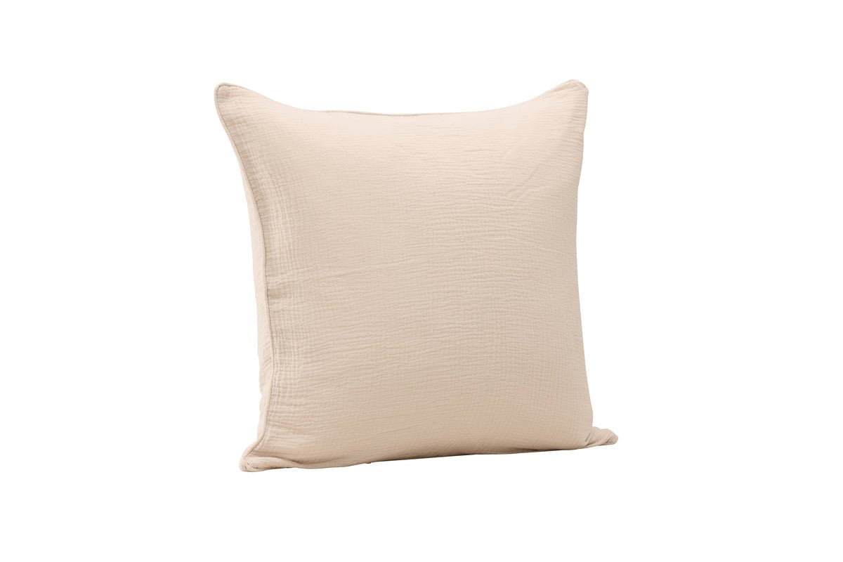 Kussenhoes Moments - 60x60 cm in Beige en Grijs uit 100% katoen