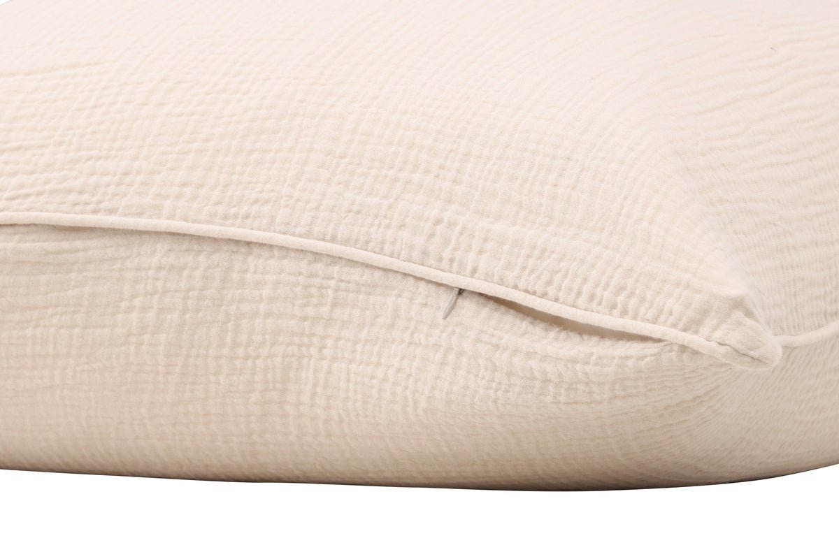 Kussenhoes Moments - 60x60 cm in Beige en Grijs uit 100% katoen