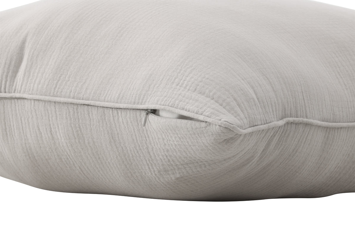 Kussenhoes Moments - 60x60 cm in Beige en Grijs uit 100% katoen