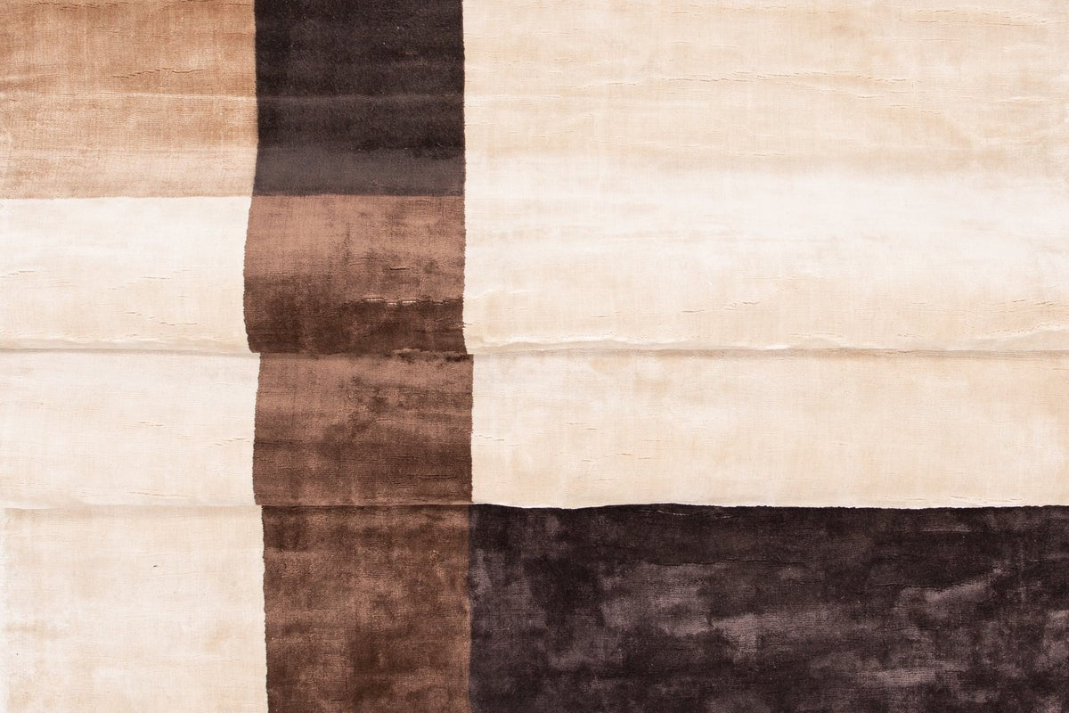 Vloerkleed Adel – met ruitpatroon van viscose