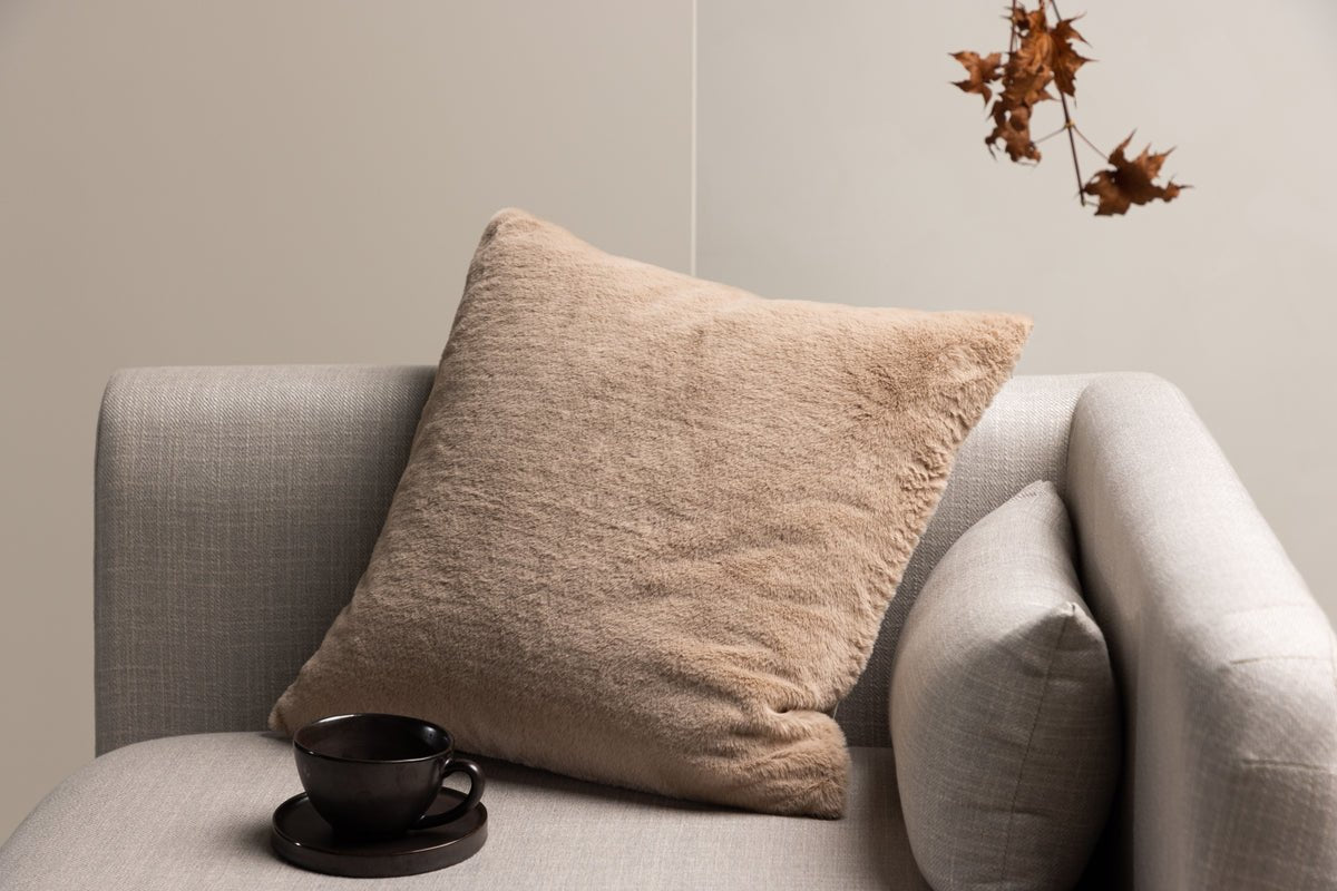 Kussenhoes Relax - 50x50 cm in Beige, Grijs en Wit