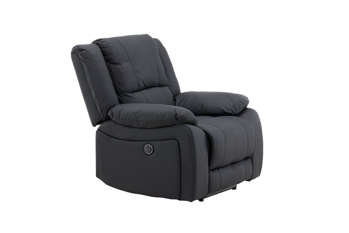 Fauteuil Dubai - in Zwart met ligfunctie