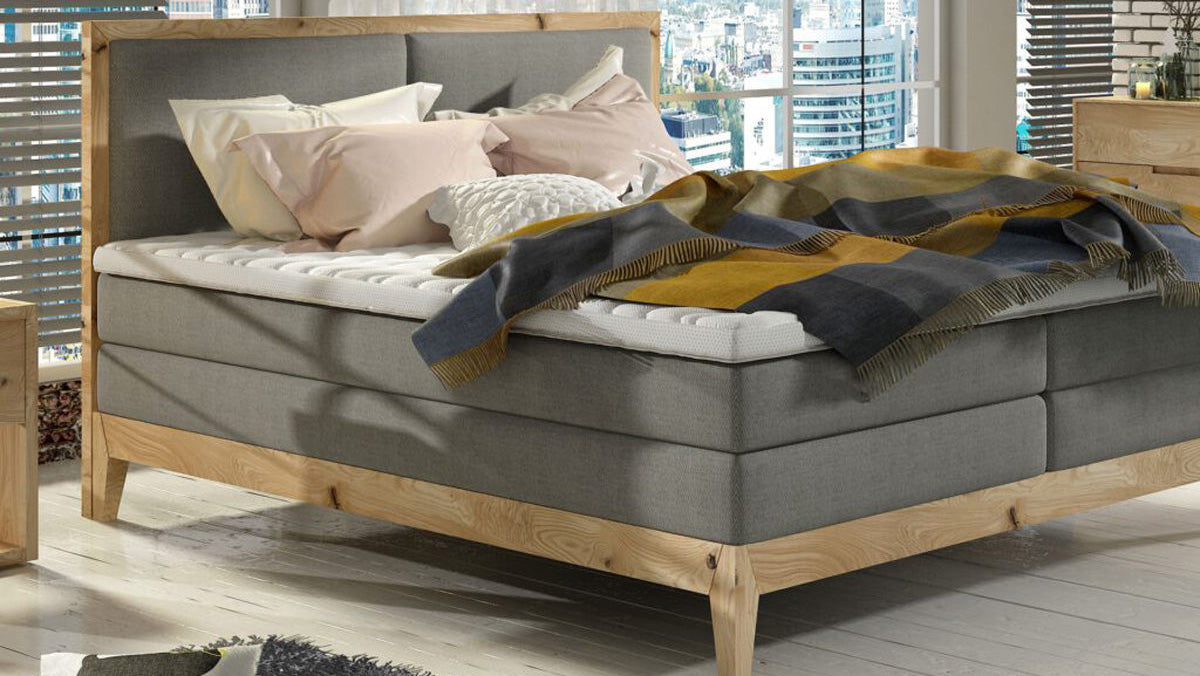 Design Boxspringbed/houten bed Ida van massief Eiken