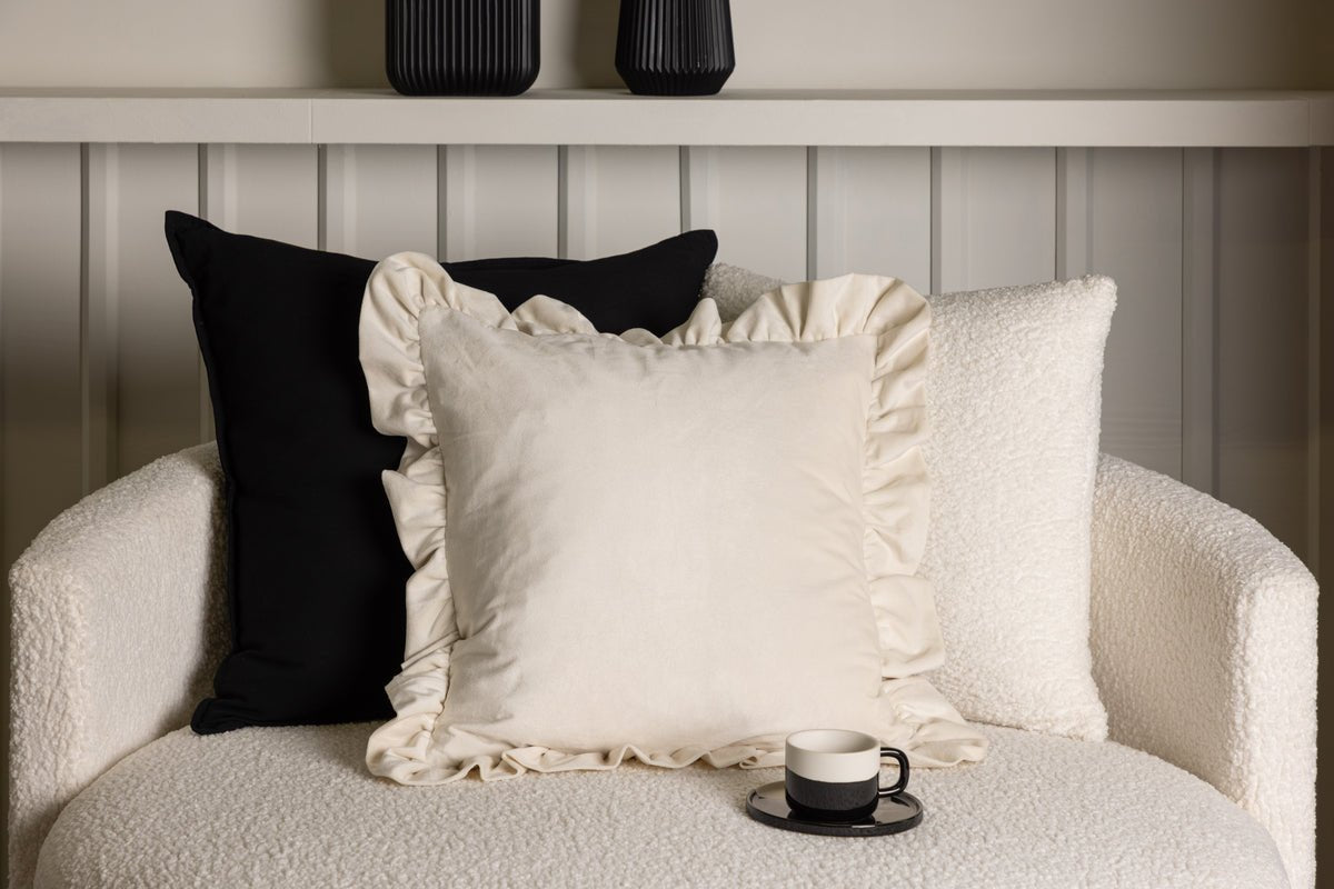 Kussenhoes Essence - 50x50 cm in Beige, Roze en Wit