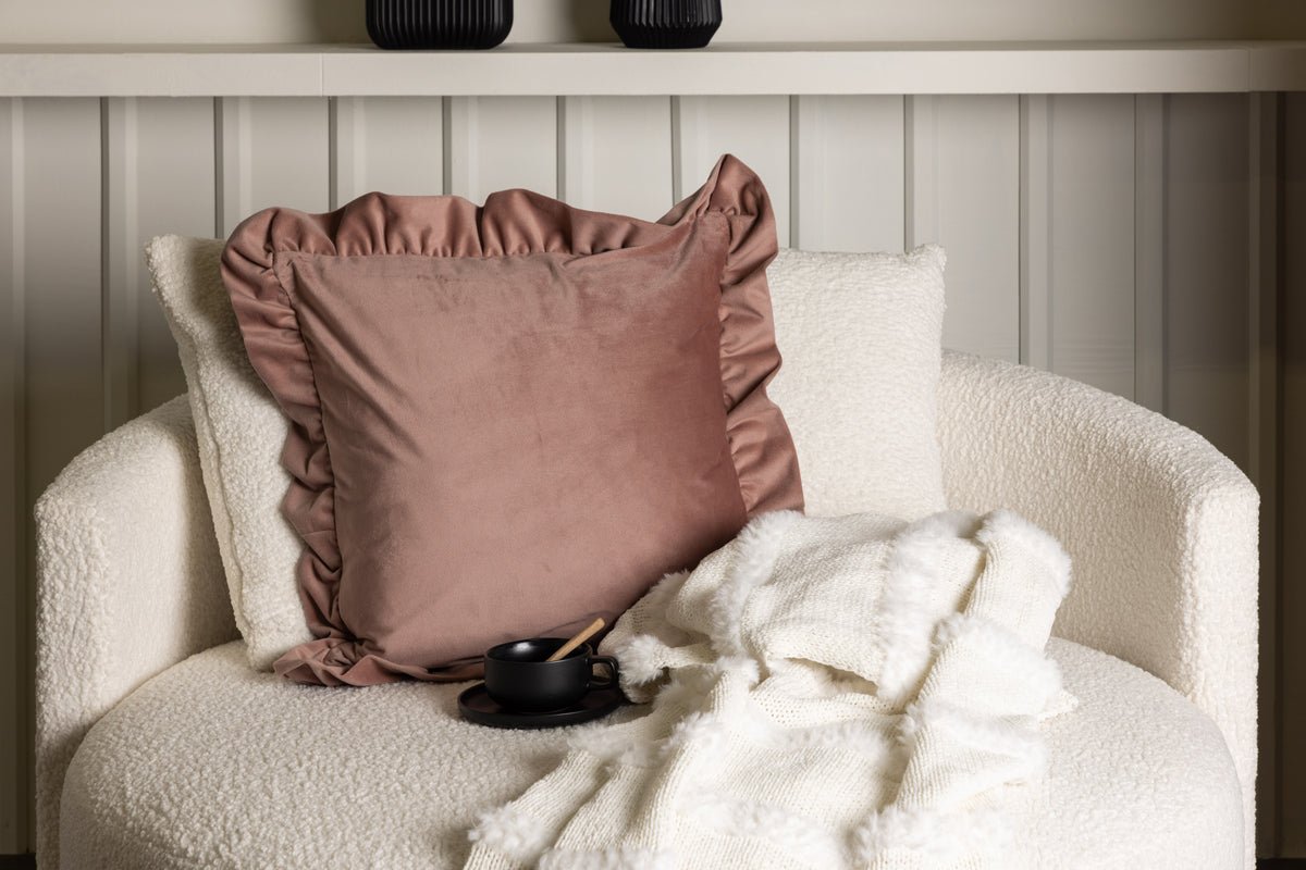 Kussenhoes Essence - 50x50 cm in Beige, Roze en Wit