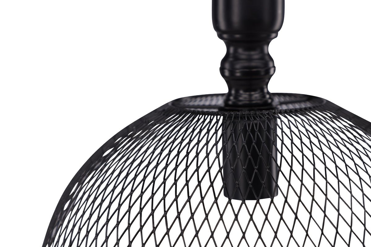 Hanglamp „Windhoek" – Ronde lampenkap met netpatroon voor zachte lichtdemping