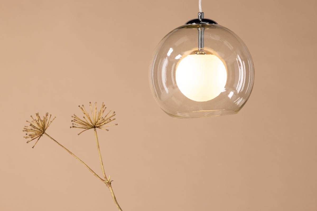 Hanglamp „Chobe" – Met transparante glazen lampenkap