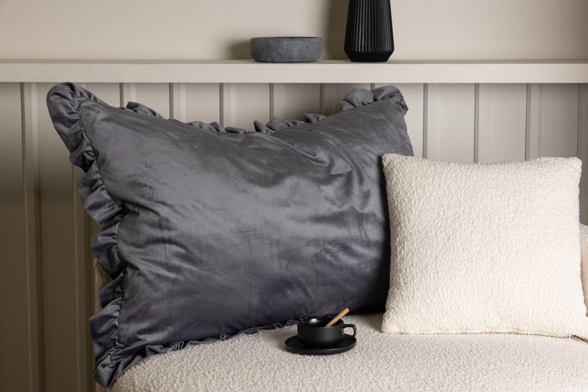 Kussensloop Charming - 70x100 cm in Wit en Grijs