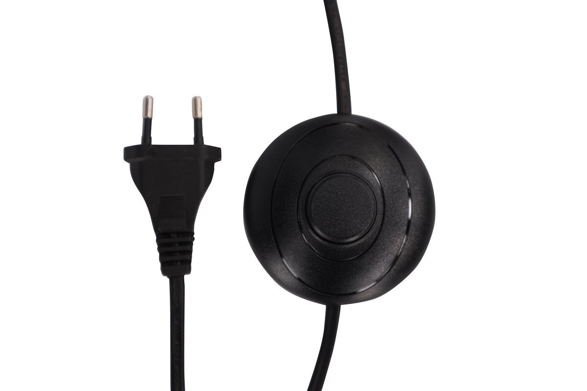 Staande lamp „Eloria“ – Halfrond ontwerp in Wit & Zwart (Hoogte 155 cm)