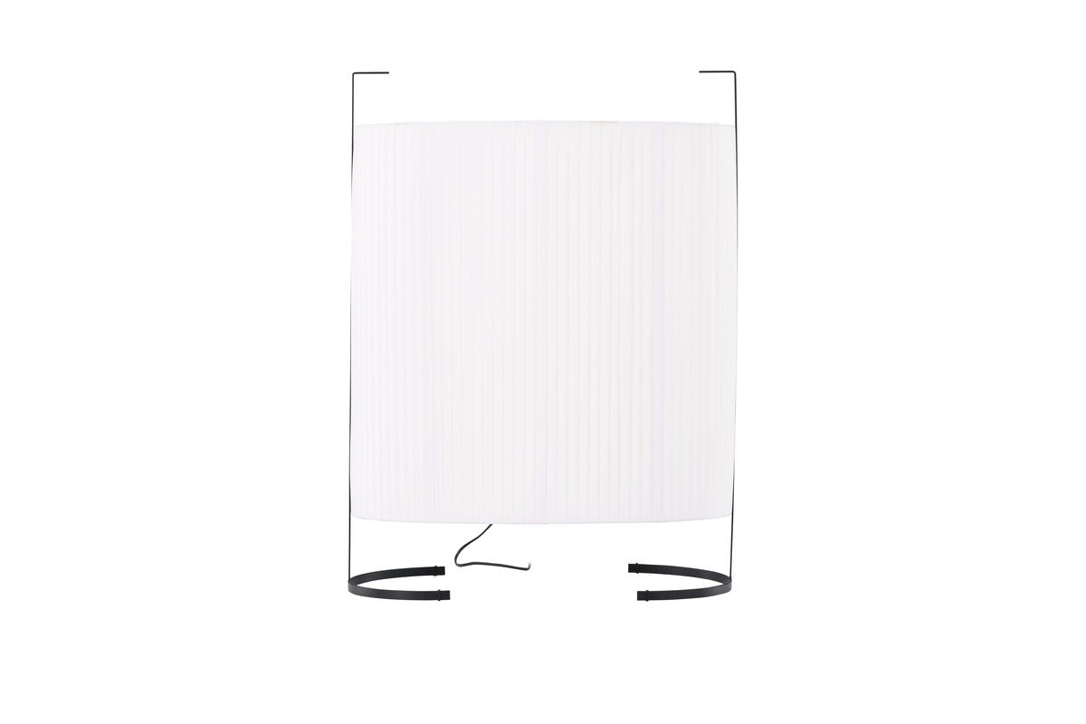 Staande lamp „Solva“ – Hoge stoffen lamp in Beige met zwart metalen frame (Hoogte 80 cm)