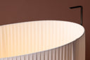 Vloerlamp Solva – Hoge stoffen lamp in Beige met zwart metalen frame (hoogte 80 cm)