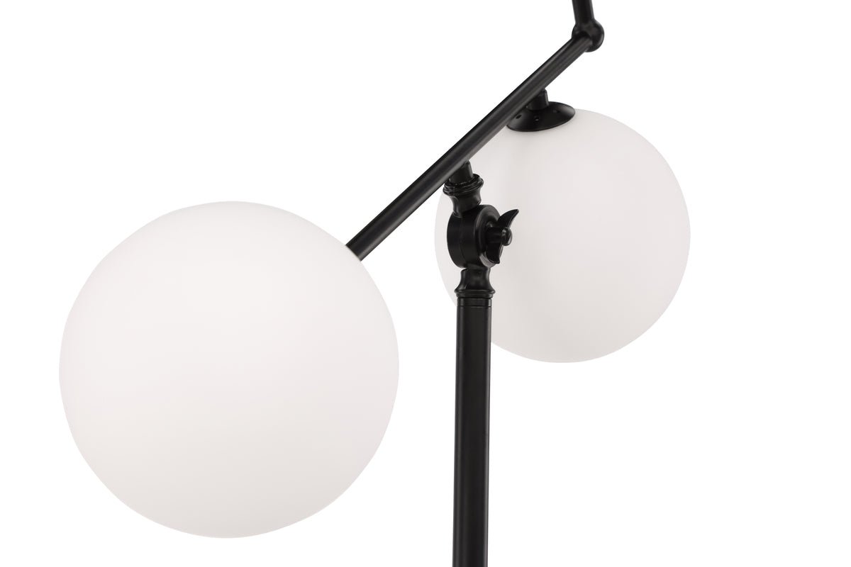 Staande lamp „Novera“ – Drievlammige designerlamp in Zwart (Hoogte 160 cm)