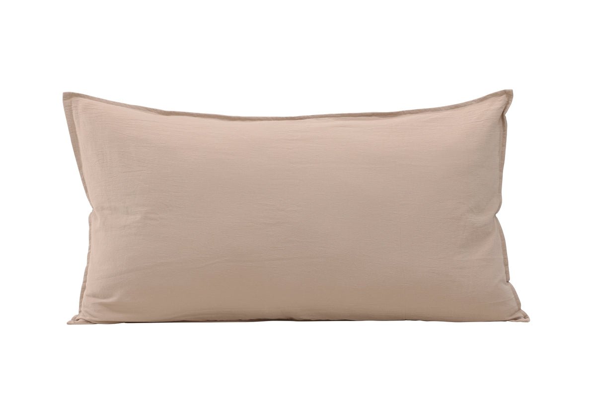 Kussenhoes Hygge - 50x90 cm in Bruin, Beige en Wit van 100% katoen