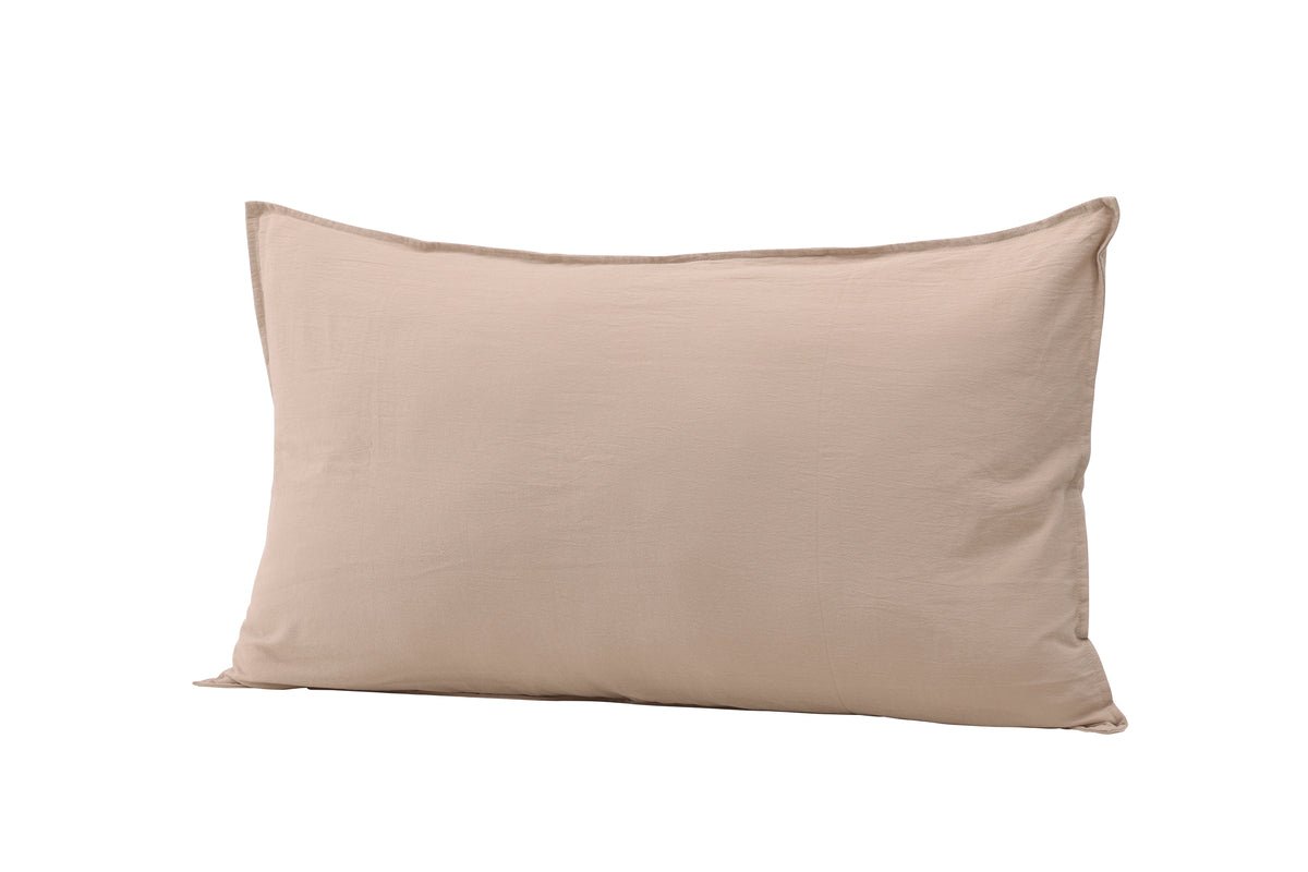 Kussenhoes Hygge - 50x90 cm in Bruin, Beige en Wit van 100% katoen