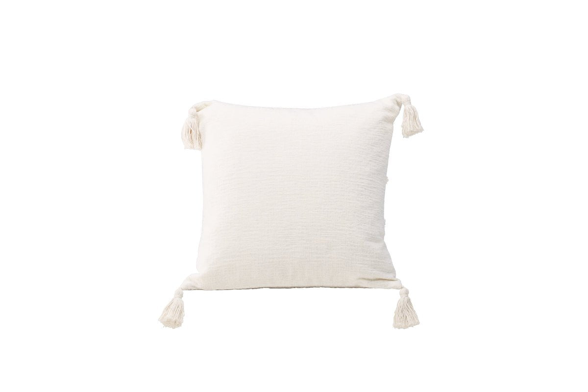 Kussenhoes Flower - wit met groene stippen in twee verschillende maten