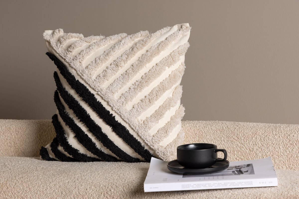 Kussenhoes Zorro - 45x45 cm met wit-zwart patroon