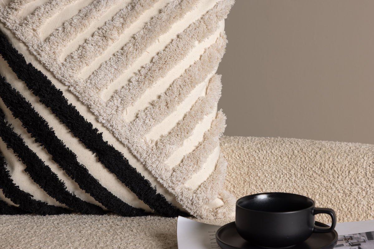 Kussenhoes Zorro - 45x45 cm met wit-zwart patroon