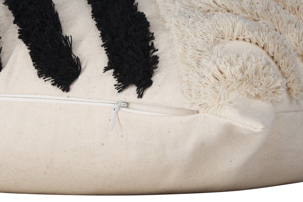 Kussenhoes Zorro - 45x45 cm met wit-zwart patroon