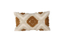 Kussenhoes Cadiz - 50x30 cm met bruin-wit ruitpatroon