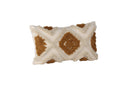 Kussenhoes Cadiz - 50x30 cm met bruin-wit ruitpatroon