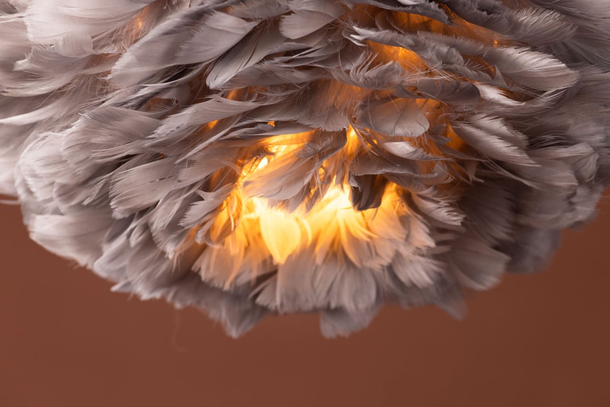 Hanglamp "Pilanesberg-Grijs" – Lampenkap van kunstveren