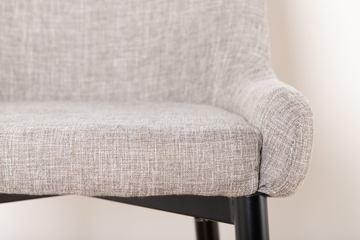 2er Set - Barstoel Leonardo in Fluweel Zwart oder Beige