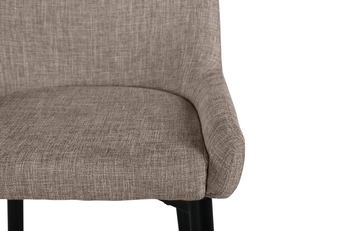 2er Set - Barstoel Leonardo in Fluweel Zwart oder Beige