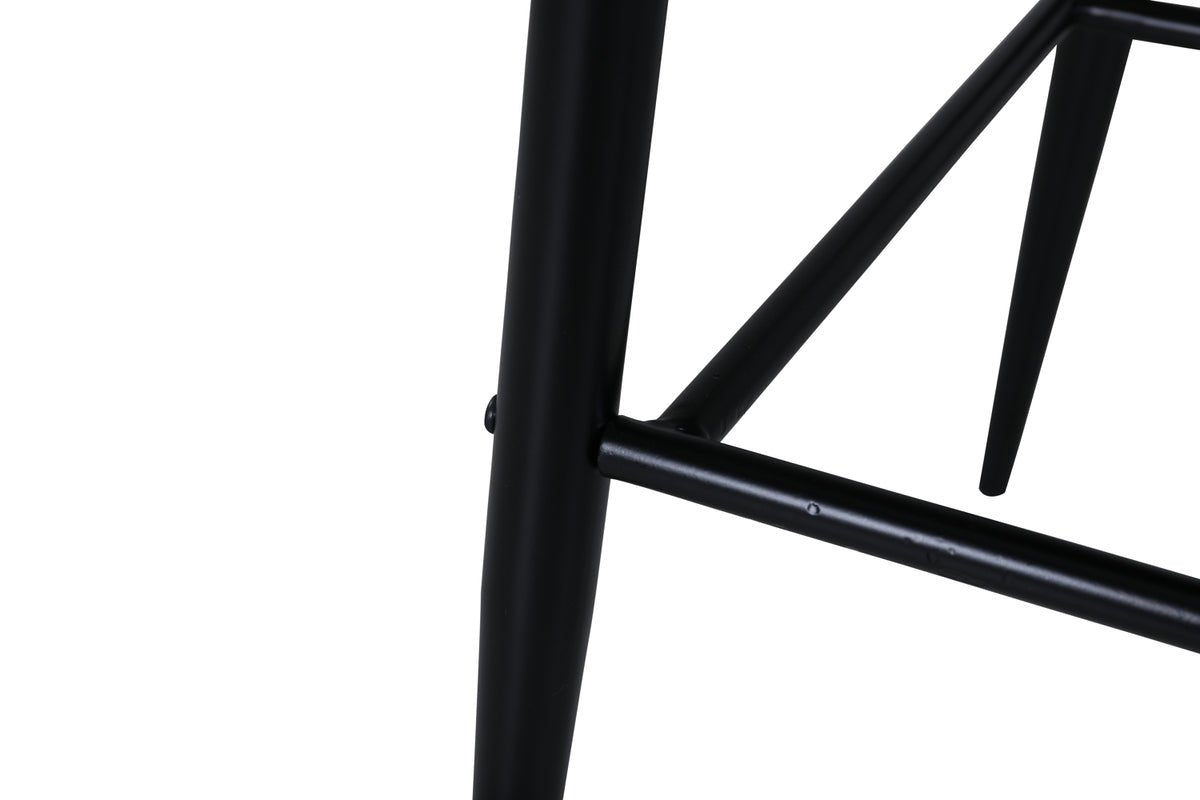 2er Set - Barstoel Leonardo in Fluweel Zwart oder Beige