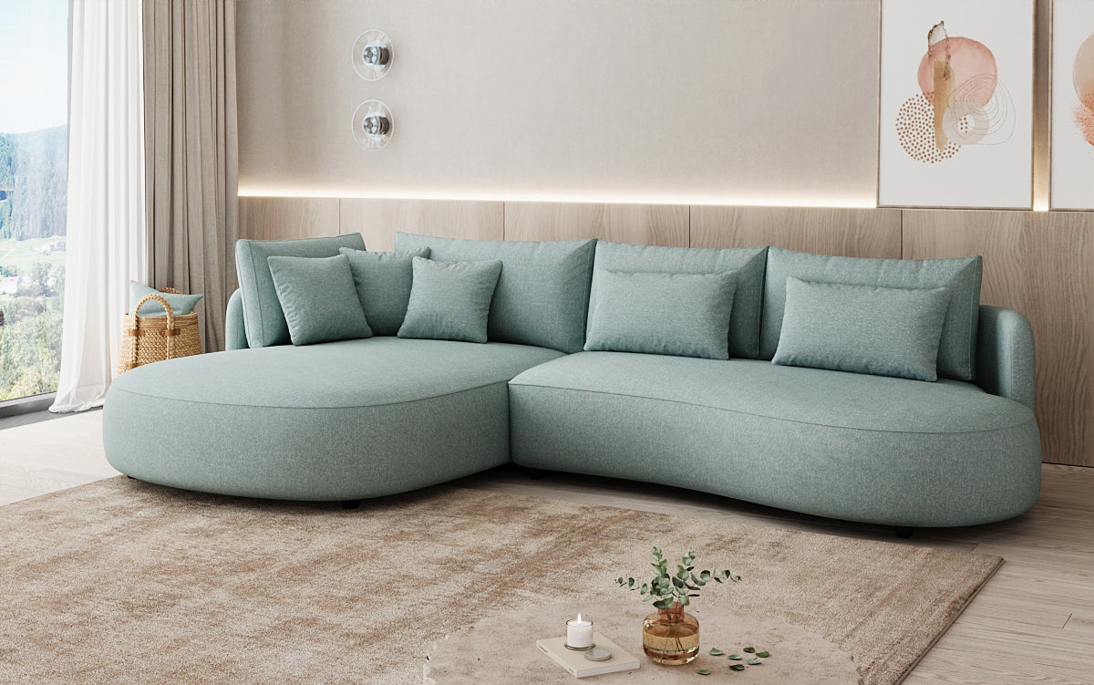 Designer hoekbank Ando Mini in structuurstof