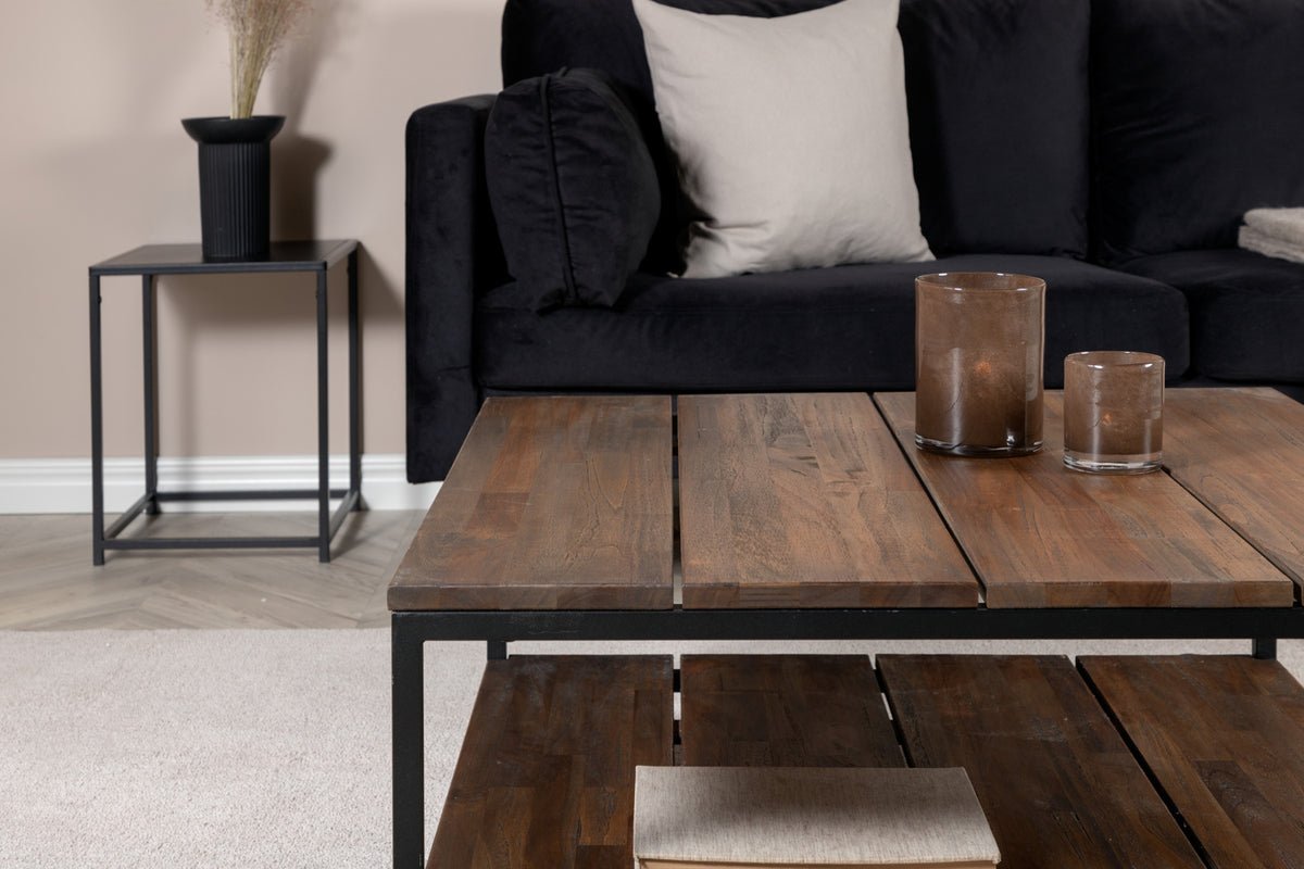 Salontafel Quarti - Teakhout ontmoet staal