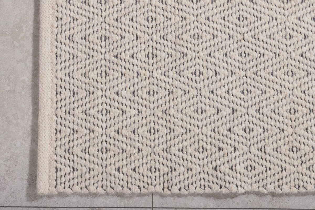 Vloerkleed Helena – rechthoekig in Beige van polyester & katoen