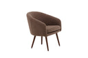 Fauteuil Theo - met bruine teddybekleding en stalen poten