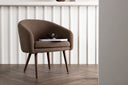Fauteuil Theo - met bruine teddybekleding en stalen poten