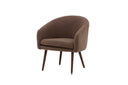 Fauteuil Theo - met bruine teddybekleding en stalen poten