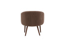 Fauteuil Theo - met bruine teddybekleding en stalen poten