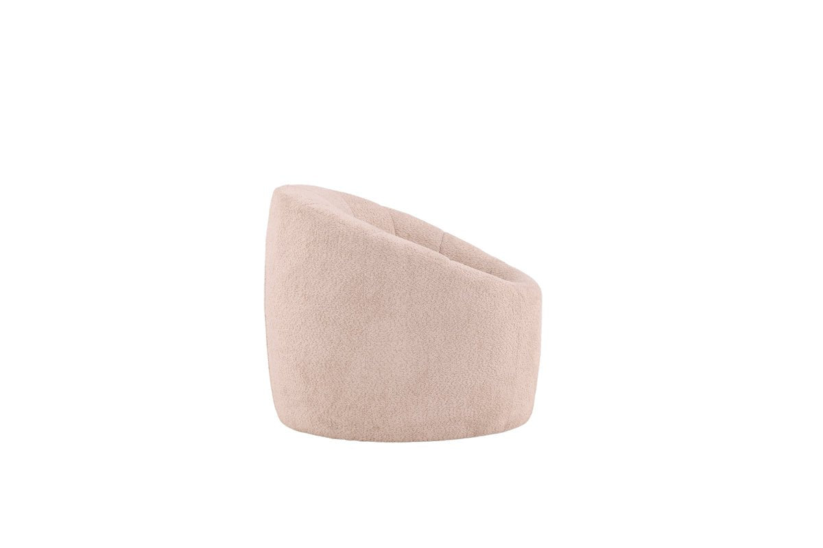 Fauteuil Effi - met beige polyesterbekleding