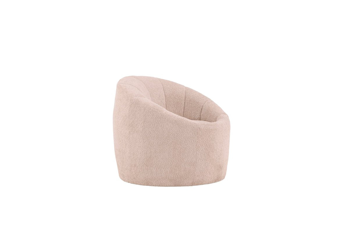 Fauteuil Effi - met beige polyesterbekleding