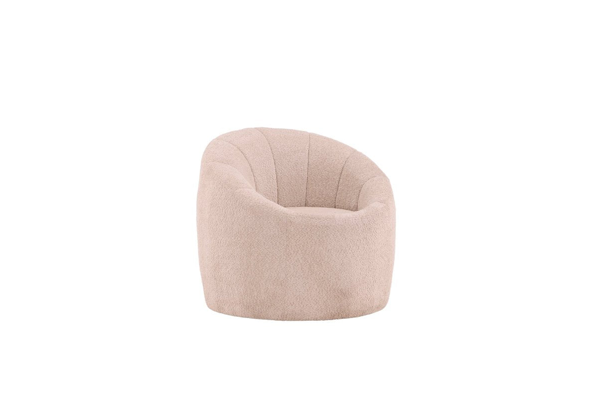 Fauteuil Effi - met beige polyesterbekleding