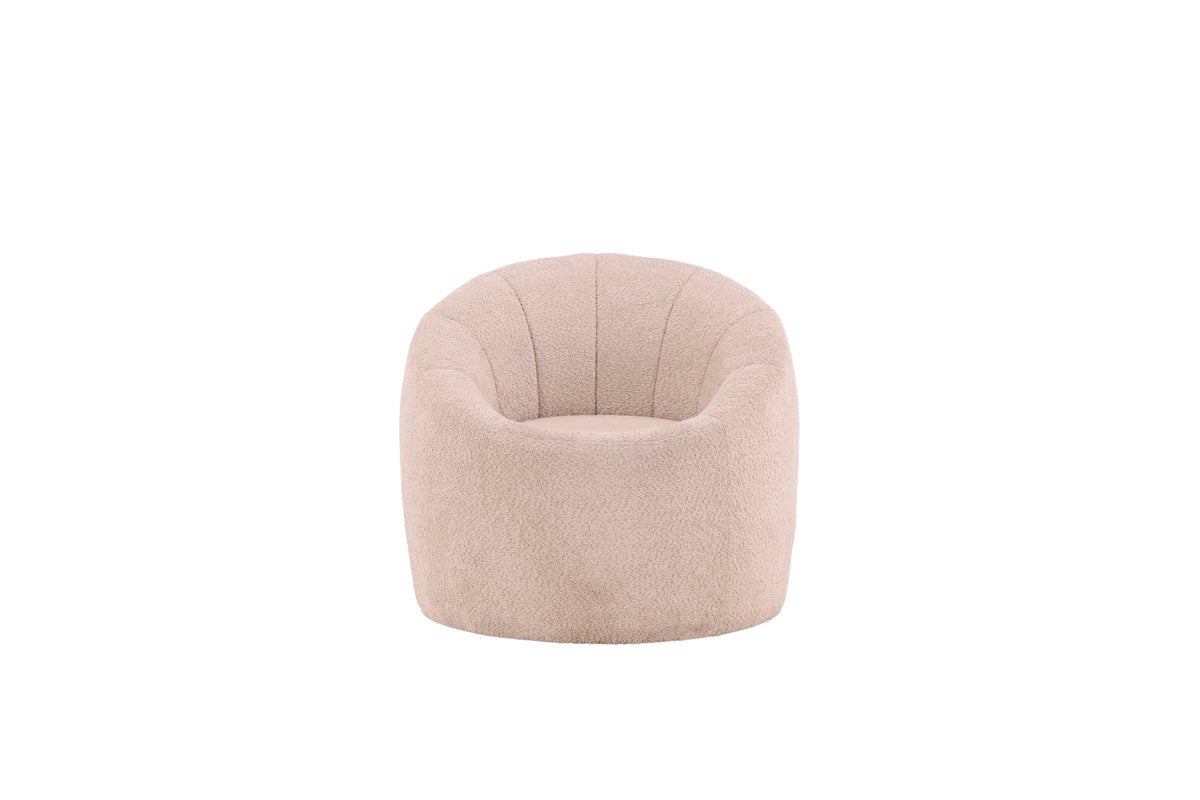Fauteuil Effi - met beige polyesterbekleding