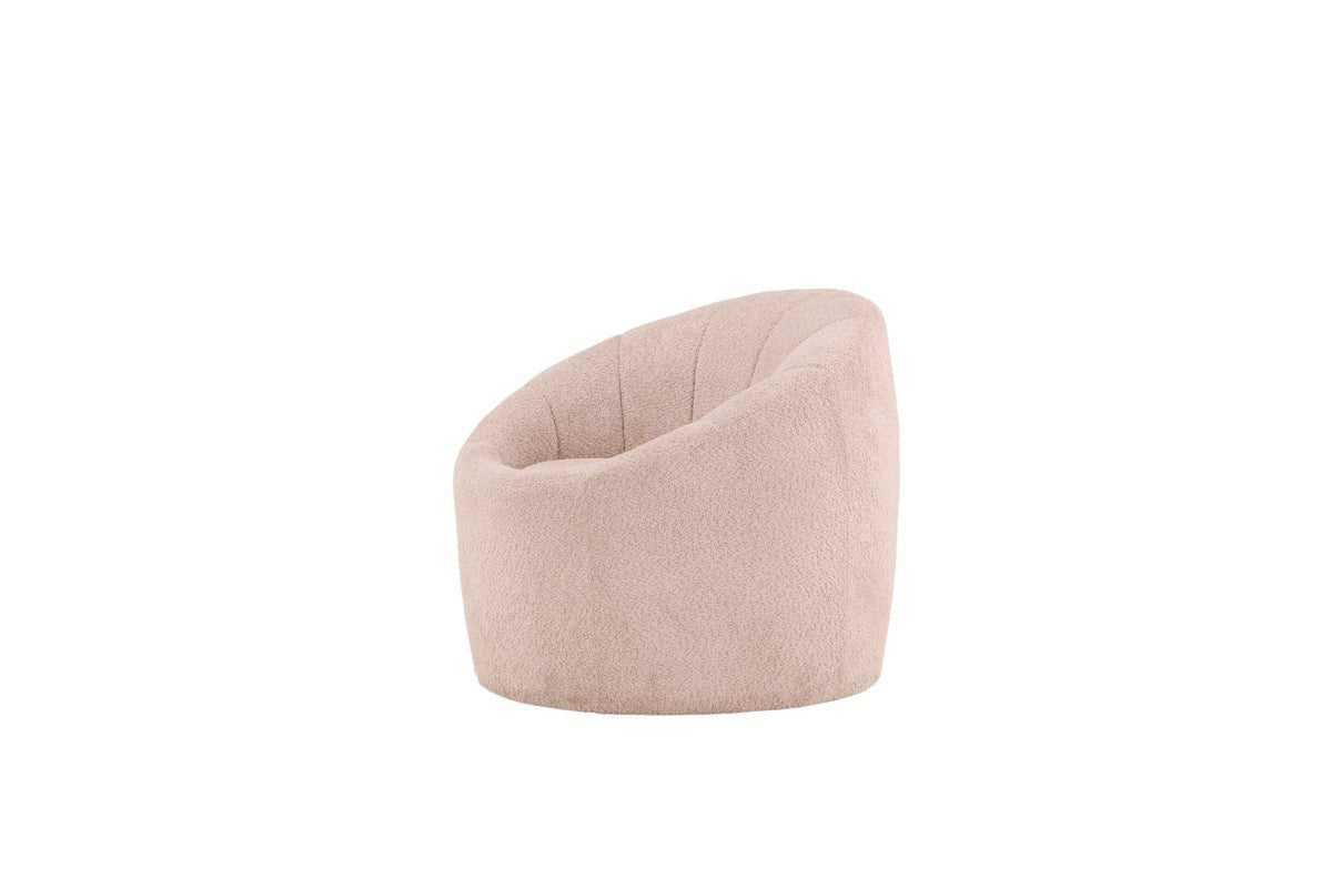 Fauteuil Effi - met beige polyesterbekleding