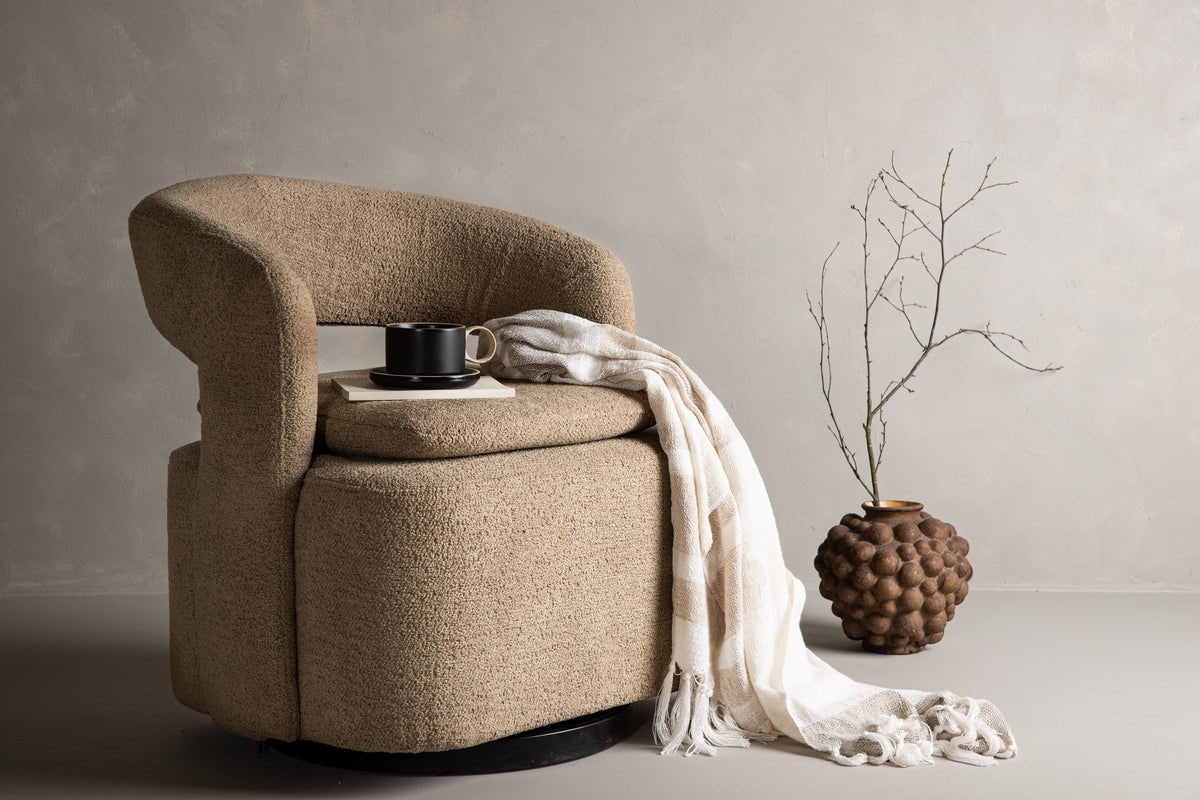 Designer Lounge Fauteuil Velina – moderne bouclé-fauteuil in vier kleuren