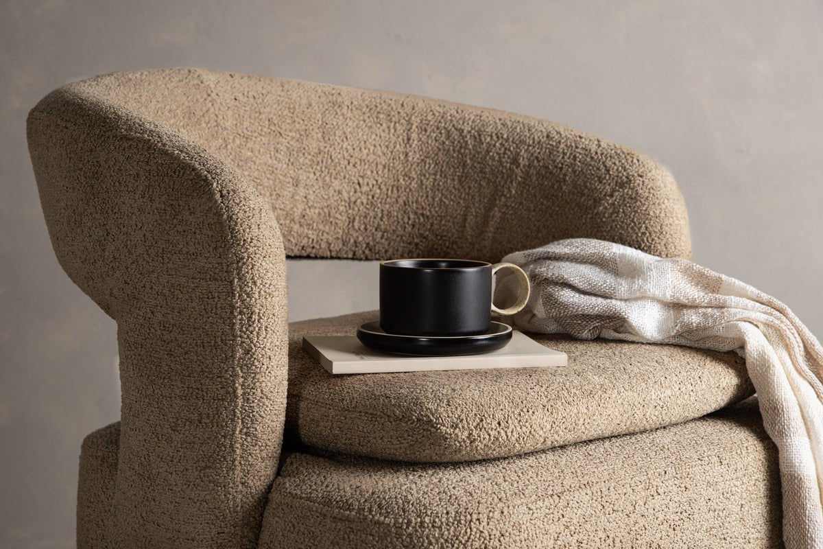 Designer Lounge Fauteuil Velina – moderne bouclé-fauteuil in vier kleuren