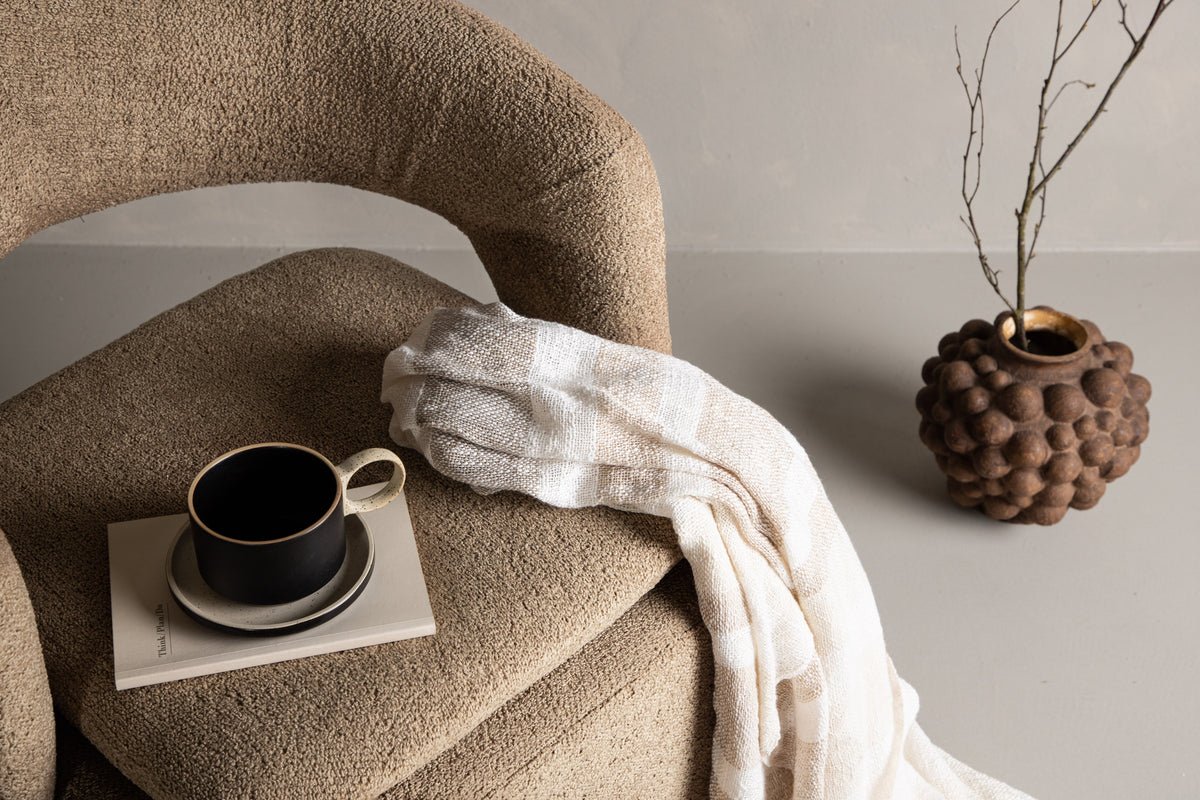 Designer Lounge Fauteuil Velina – moderne bouclé-fauteuil in vier kleuren