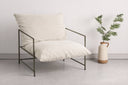 Fauteuil Zarell - met slank stalen frame