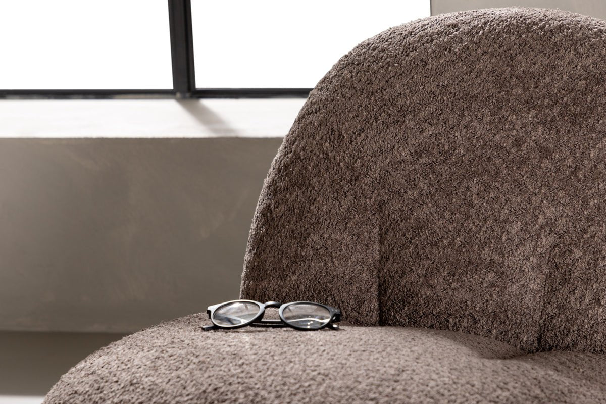 Designer Lounge Fauteuil Almvik – Bouclé Bruin