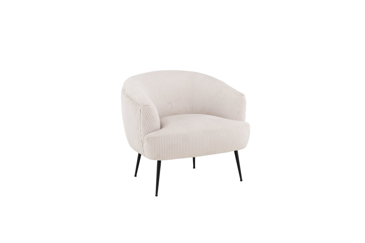 Designer Lounge Fauteuil Rivano – Cord-Loungechair in Beige