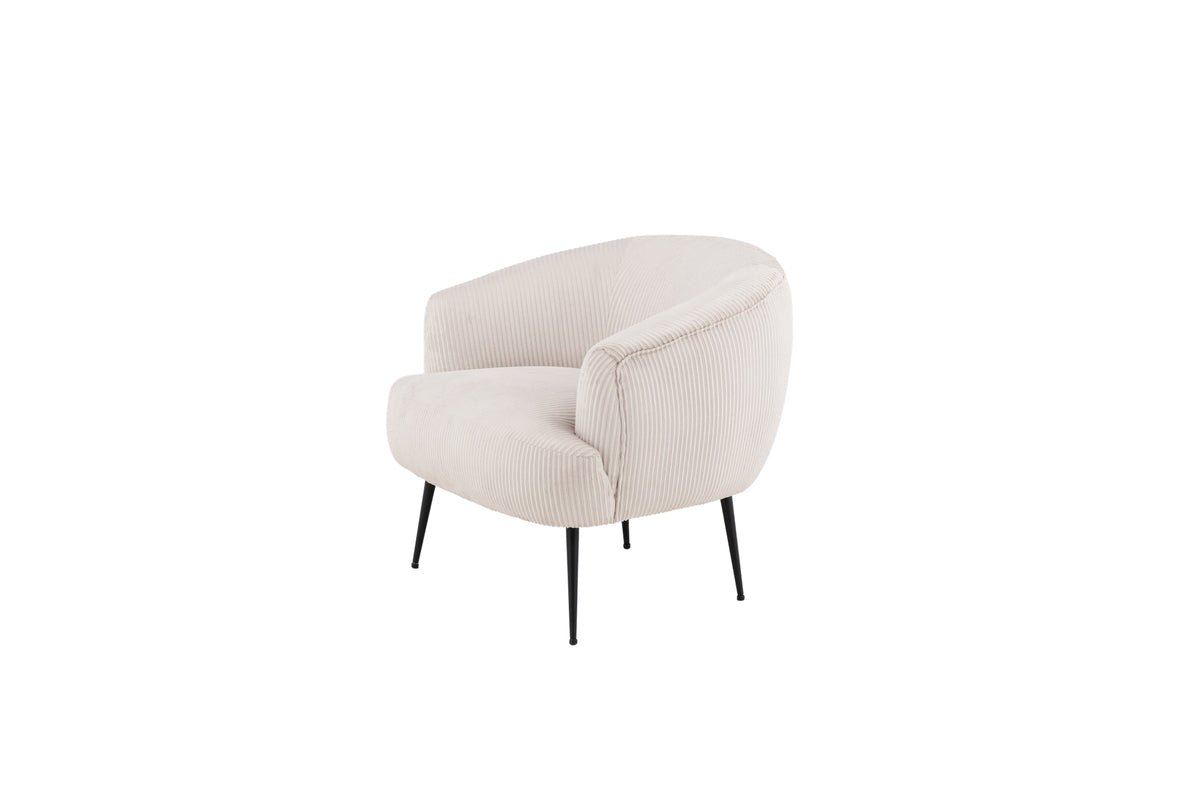 Designer Lounge Fauteuil Rivano – Cord-Loungechair in Beige
