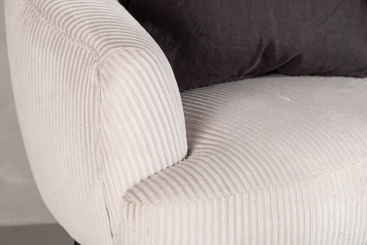 Designer Lounge Fauteuil Rivano – Cord-Loungechair in Beige